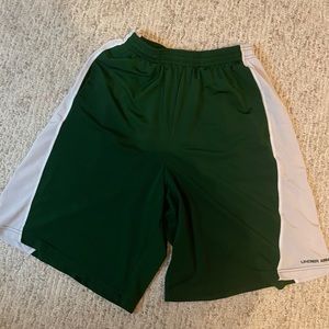 Dark Green Under Armour Sports Shorts